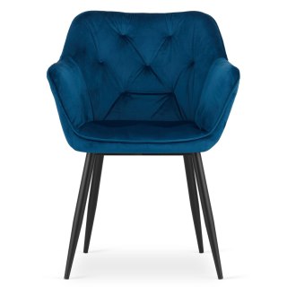Krzesło MADERA - niebieski aksamit x 1