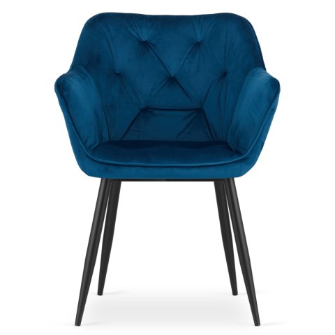 Krzesło MADERA - niebieski aksamit x 1