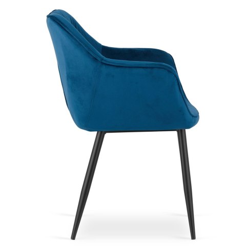 Krzesło MADERA - niebieski aksamit x 2