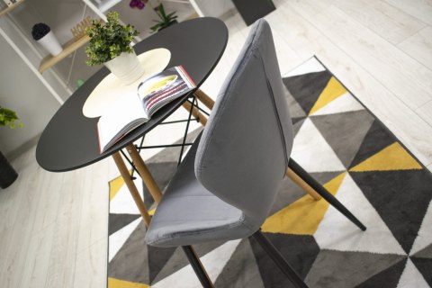 Krzesło TERNI - ciemny szary aksamit x 2