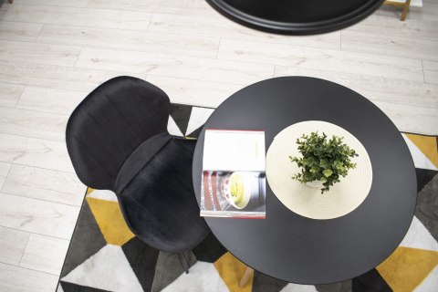 Krzesło TERNI - czarny aksamit x 2