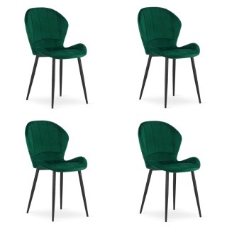 Krzesło TERNI - zielony aksamit x 4