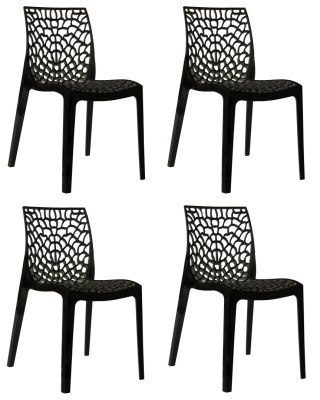 Krzesło BAFO - czarne x 4