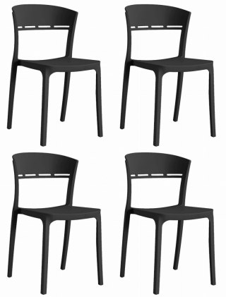 Krzesło COCO - czarne x 4