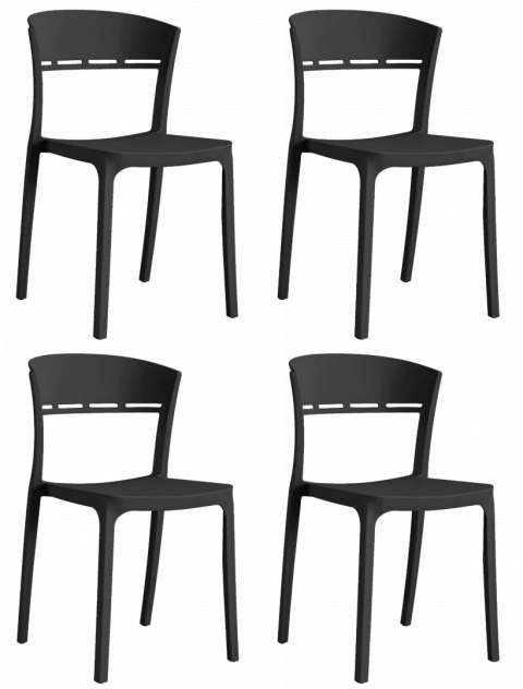 Krzesło COCO - czarne x 4