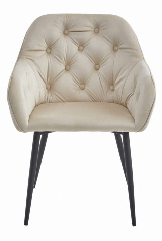 Krzesło FORIO - beż aksamit / nogi czarne x 1