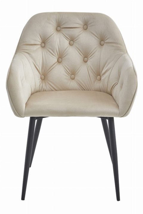 Krzesło FORIO - beż aksamit / nogi czarne x 1