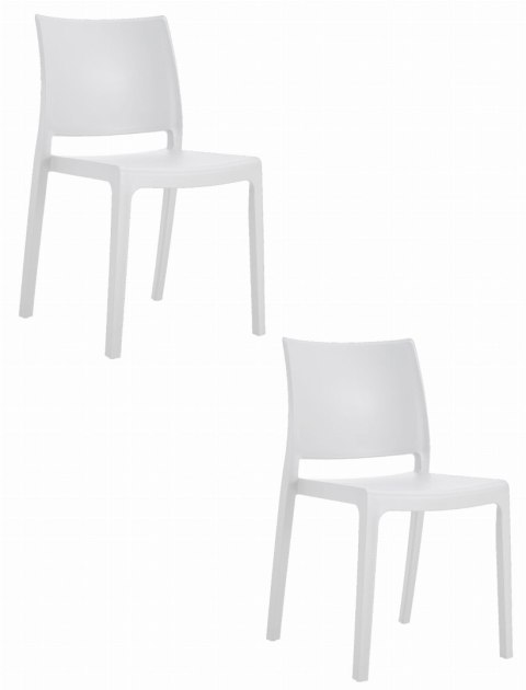 Krzesło KLEM - białe x 2