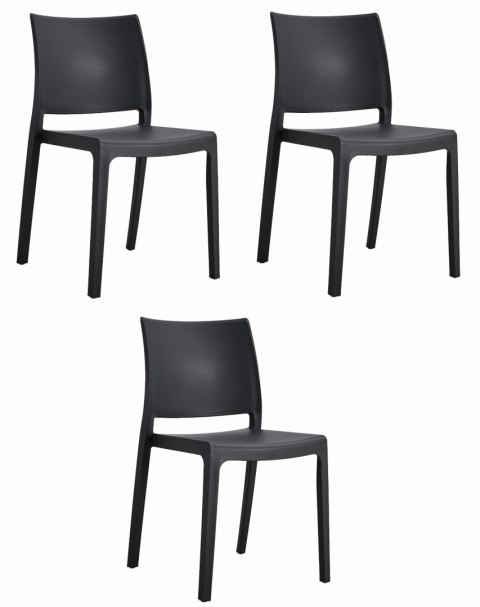 Krzesło KLEM - czarne x 3