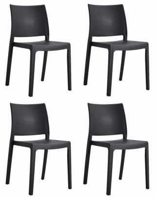 Krzesło KLEM - czarne x 4
