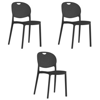 Krzesło LUMA - czarne x 3