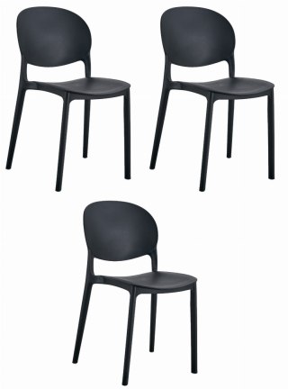 Krzesło RAWA - czarne x 3
