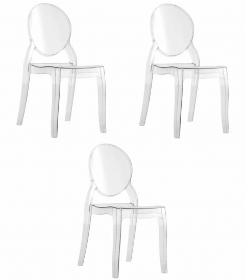 Krzesło SOFIA - transparentne x 3