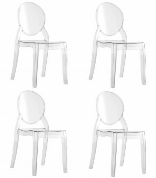 Krzesło SOFIA - transparentne x 4