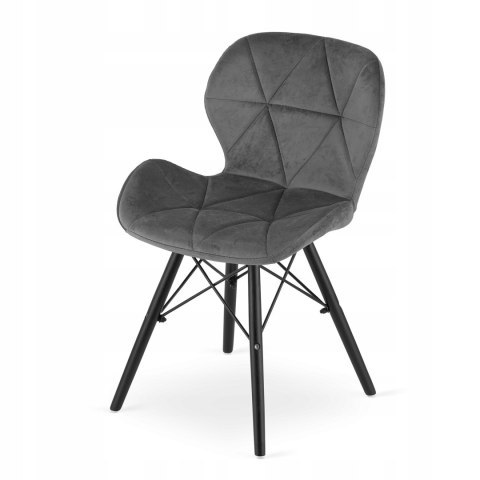 Zestaw stół okrągły TODI 80 jesion + 3 krzesła LAGO szare