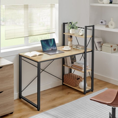 Biurko Komputerowe z regałem dąb sonoma