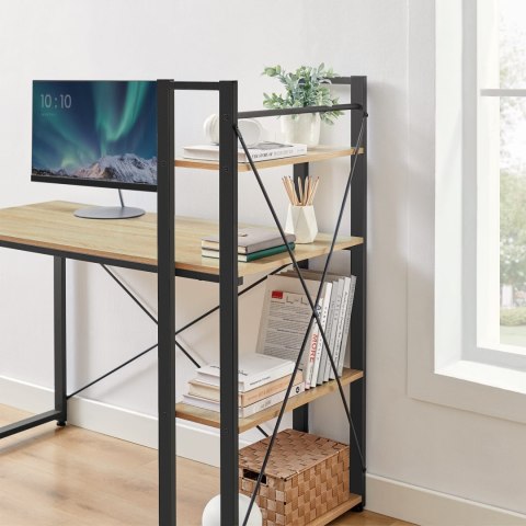 Biurko Komputerowe z regałem dąb sonoma