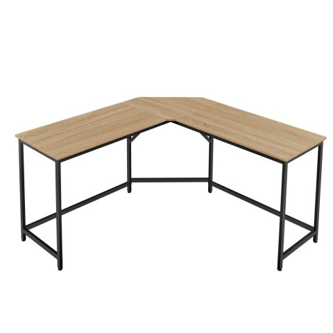 Biurko Komputerowe narożne dąb sonoma / czarne nogi