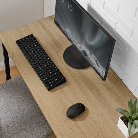 Biurko Komputerowe narożne dąb sonoma / czarne nogi