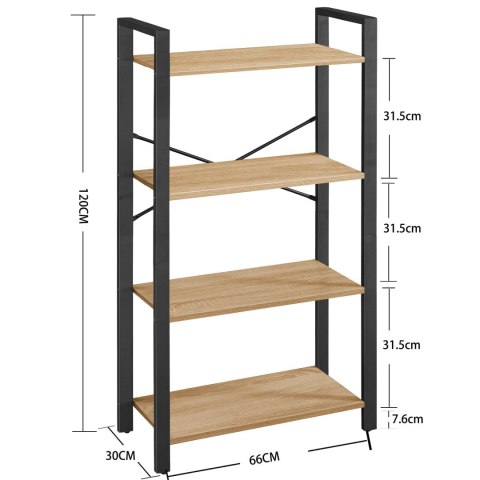 Regał Półka na Książki - sonoma