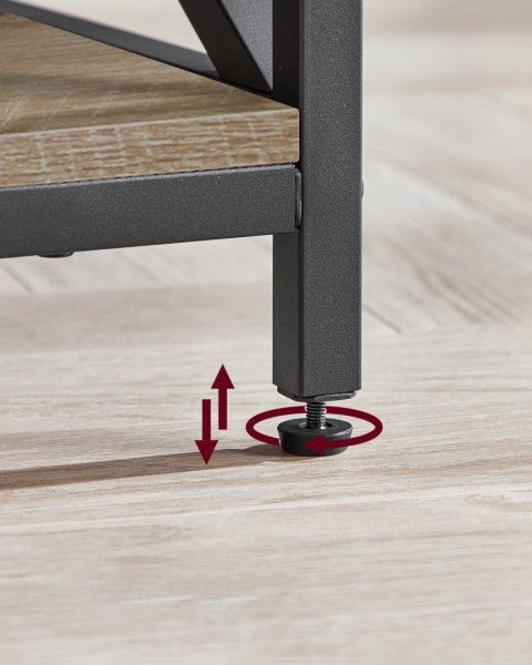 STOLIK KAWOWY Z WYSUWANYM BLATEM DĄB SONOMA/ CZARNY 100CM