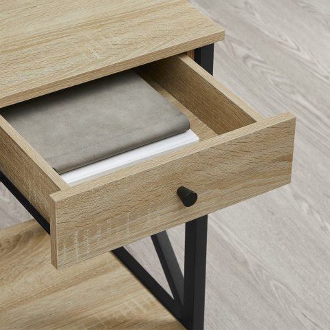 SZAFKA NOCNA Z SZUFLADĄ DĄB SONOMA/ CZARNY