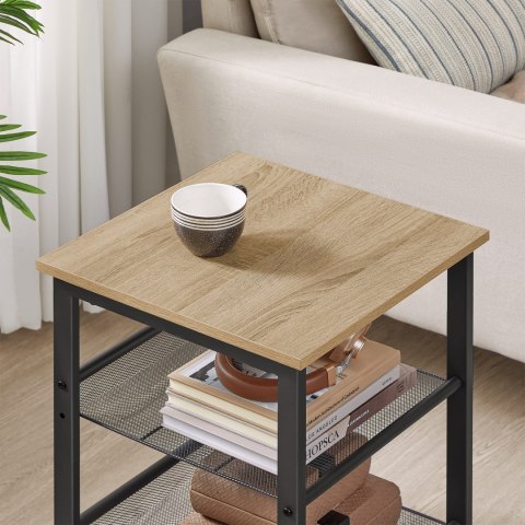 Stolik Szafka - sonoma/ czarny loft