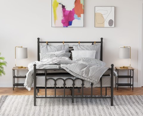 Stolik Szafka - sonoma/ czarny loft