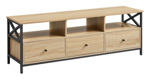 SZAFKA RTV 145 CM DĄB SONOMA/ CZARNY LOFT