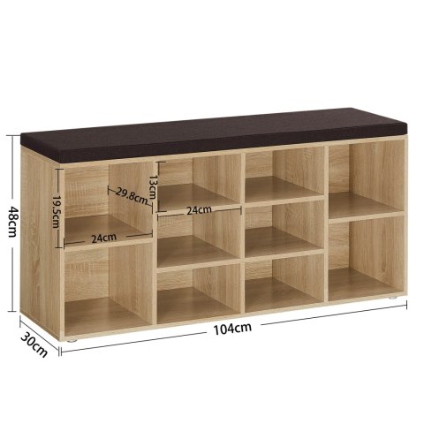 Szafka na Buty z Siedziskiem - sonoma