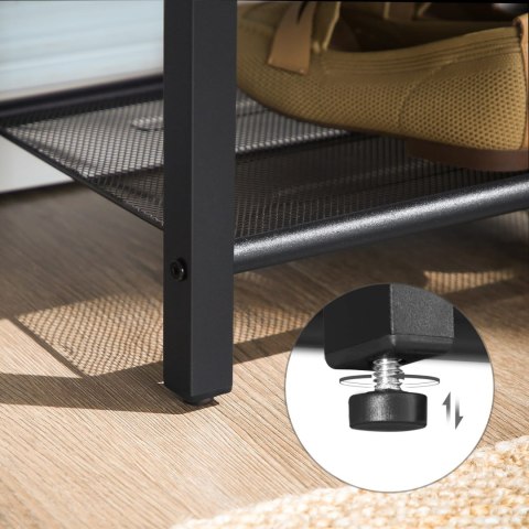 Szafka na Buty z Siedziskiem z ekoskóry - sonoma