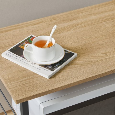 WYSPA SZAFKA NA KÓŁKACH MOBILNA DO KUCHNI DĄB SONOMA/ CZARNY LOFT