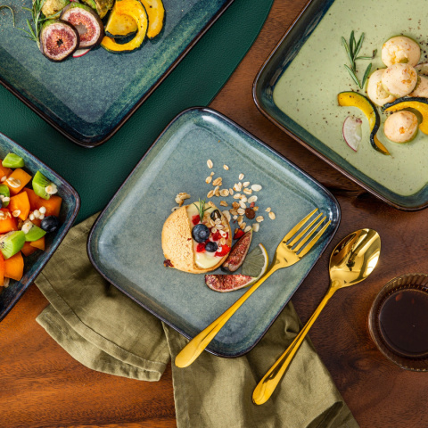 KOMPLET SERWIS OBIADOWO KAWOWY STERN MORSKA ZIELEŃ 16 ELEMENTÓW