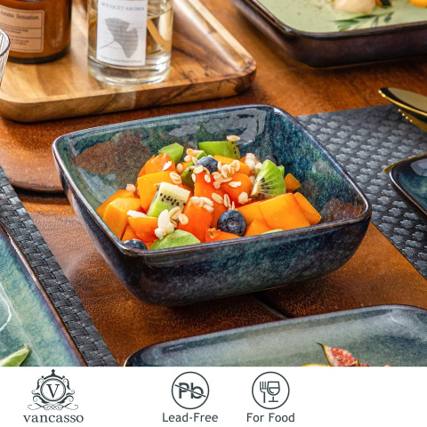 KOMPLET SERWIS OBIADOWO KAWOWY STERN MORSKA ZIELEŃ 16 ELEMENTÓW