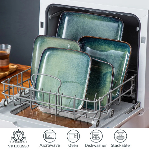 KOMPLET SERWIS OBIADOWO KAWOWY STERN MORSKA ZIELEŃ 16 ELEMENTÓW