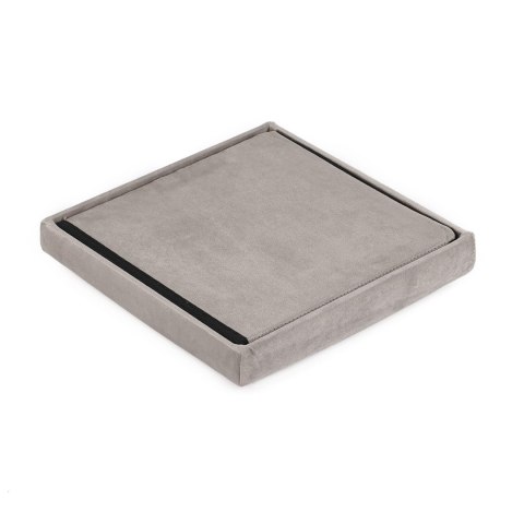 Pufa składana M - 30x30x30cm aksamit beż