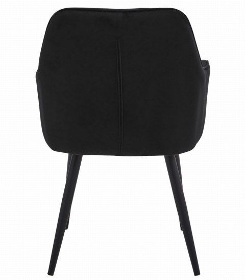 Krzesło JORK - czarny aksamit / nogi czarne x 1