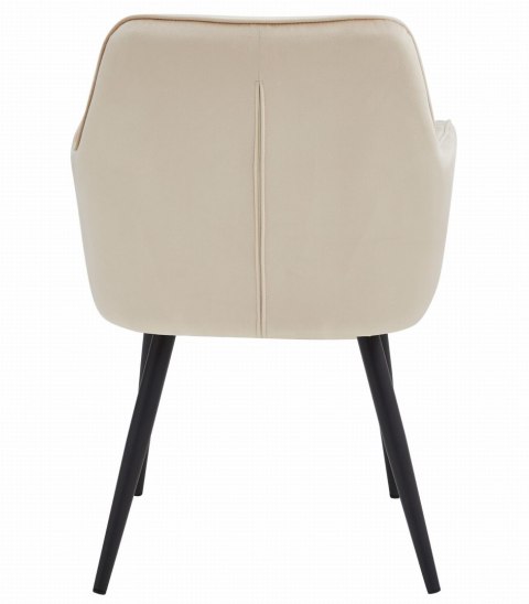 Krzesło JORK - beż aksamit / nogi czarne x 2