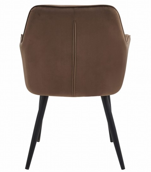 Krzesło JORK - brąz aksamit / nogi czarne x 1