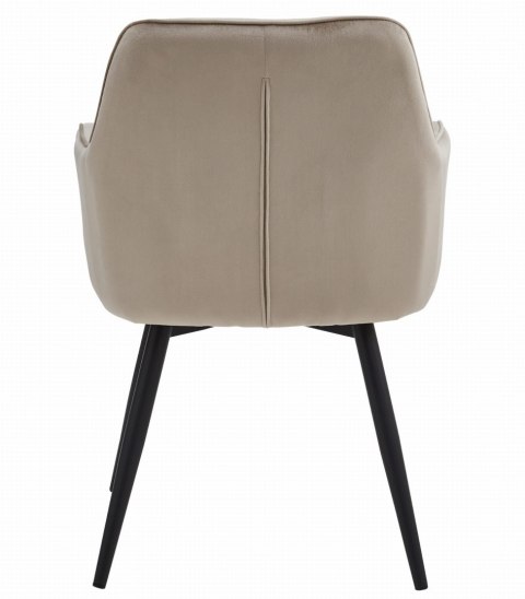 Krzesło tapicerowane obrotowe JORK360 - ciemny beż aksamit / nogi czarne x 1