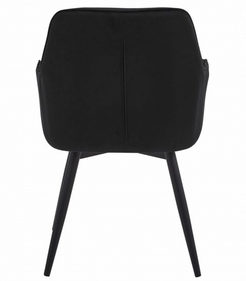 Krzesło tapicerowane obrotowe JORK360 - czarny aksamit / nogi czarne x 1