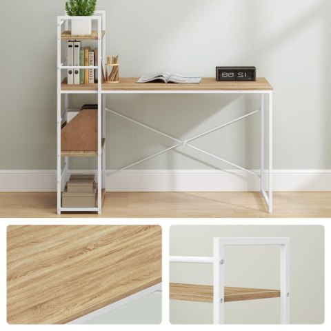 Biurko Komputerowe MAX 4.0 - sonoma / nogi białe