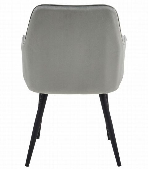 Krzesło NANA - aksamit srebrno-szary / nogi czarne x 1