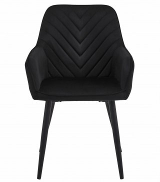 Krzesło NANA - czarny aksamit / nogi czarne x 1
