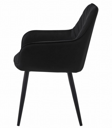Krzesło NANA - czarny aksamit / nogi czarne x 2
