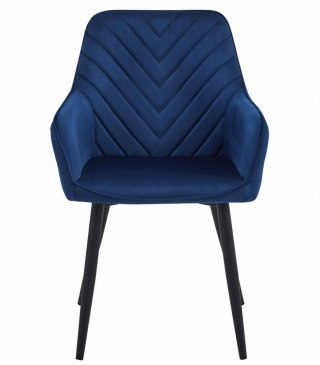 Krzesło NANA - granat aksamit / nogi czarne x 1