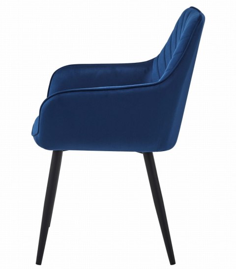 Krzesło NANA - granat aksamit / nogi czarne x 1