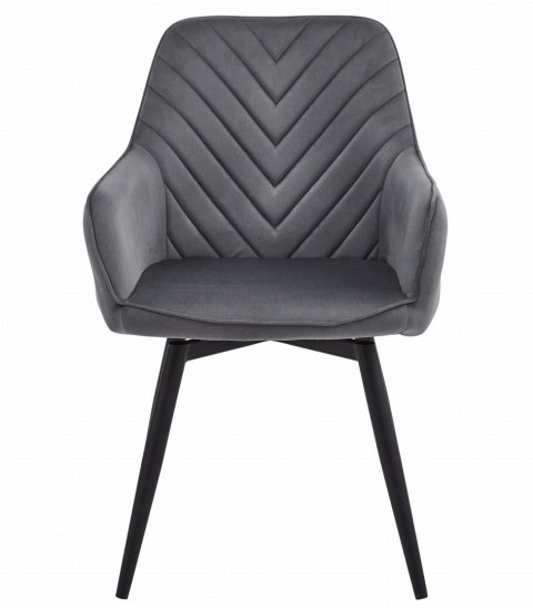 Krzesło NANA360 - ciemny szary aksamit / nogi czarne x 1