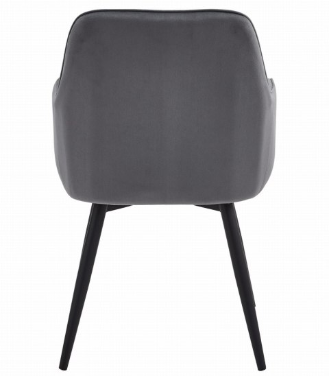 Krzesło NANA360 - ciemny szary aksamit / nogi czarne x 2