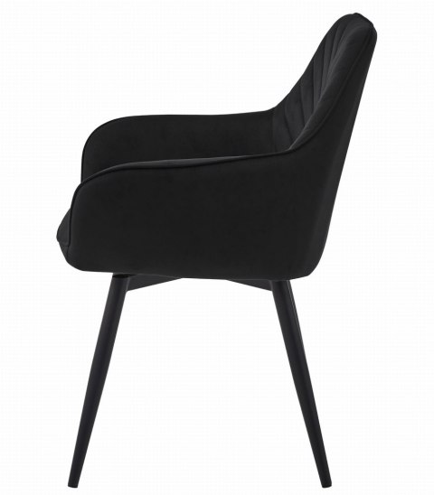 Krzesło NANA360 - czarny aksamit / nogi czarne x 1